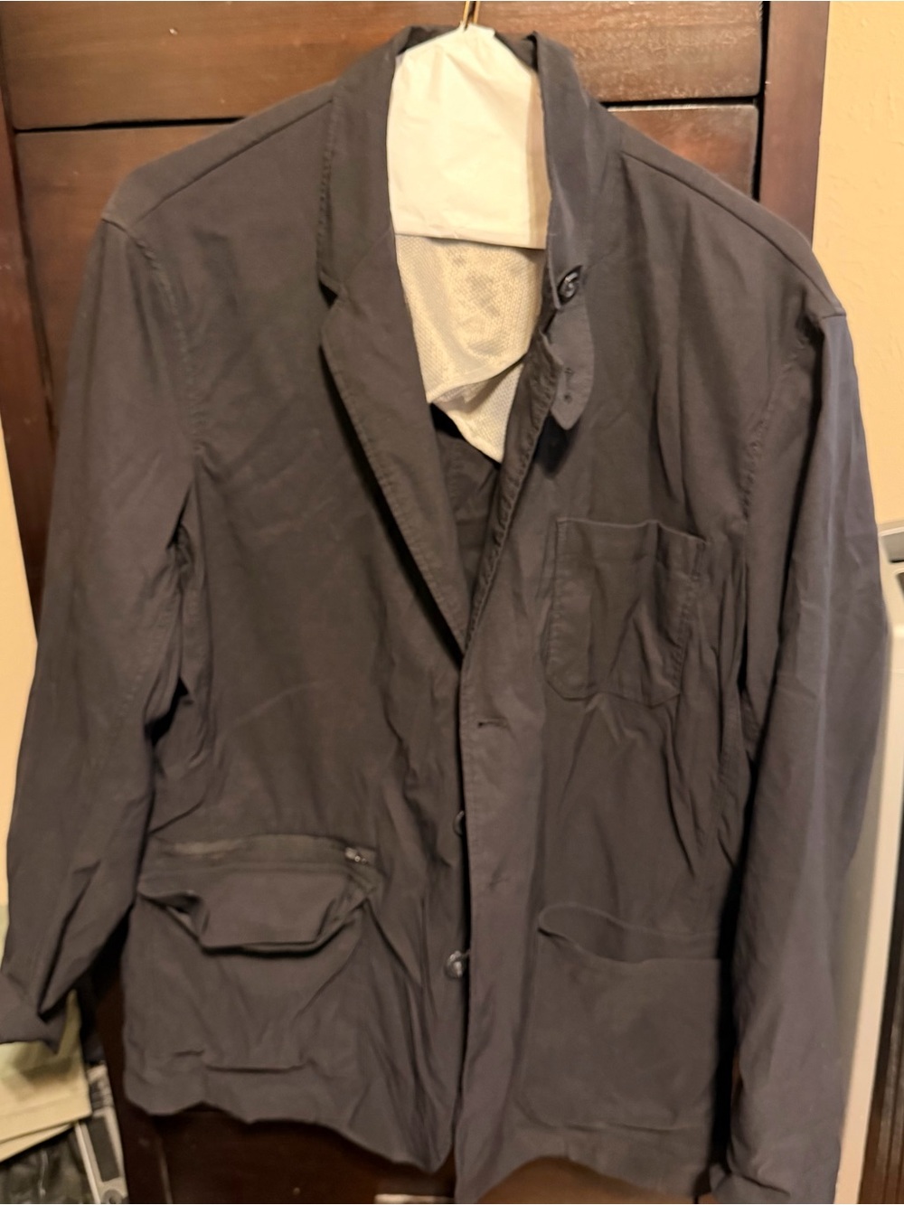 Eddie Bauer Charcoal Lightweight Button-Front Shirt Jacket